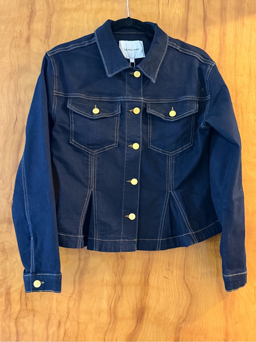 Noli Navy Denim Jacket with Gold Buttons